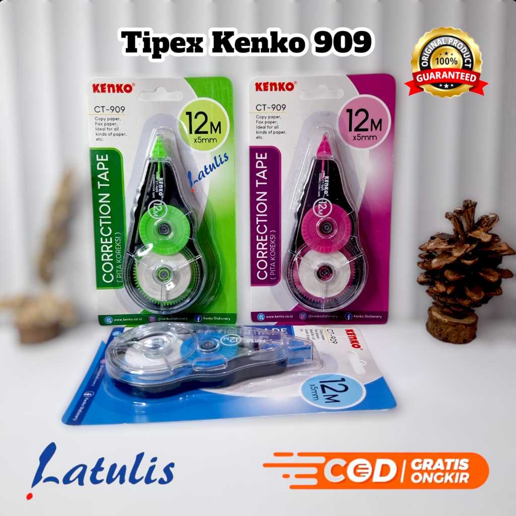 

Correction Tape/ Tipex Kertas Kenko CT 909