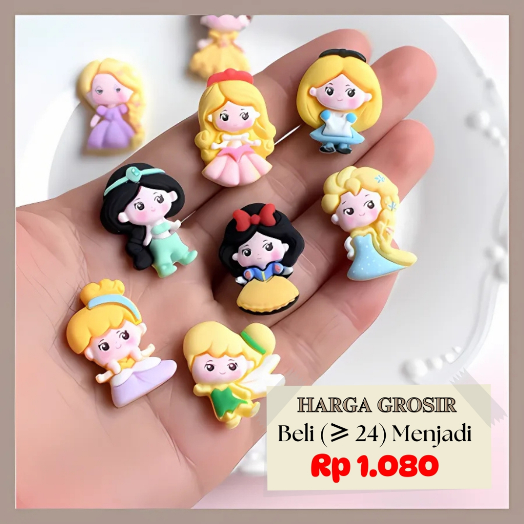 

Stiker 3D Resin Clay DIY Tempelan Tumblr HP Edisi Cartoon Princess 1 PC