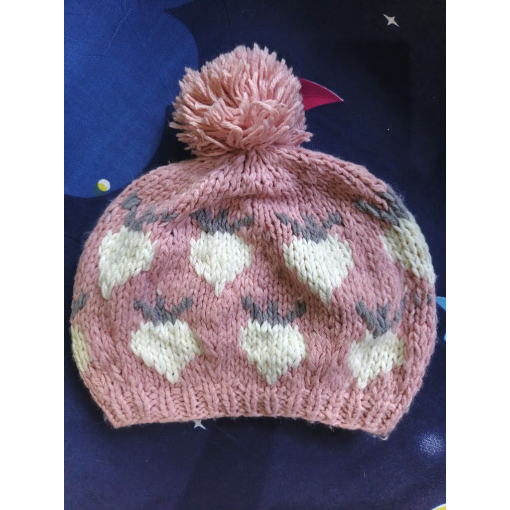 Topi kupluk beanie hat murah second PL wanita lucu