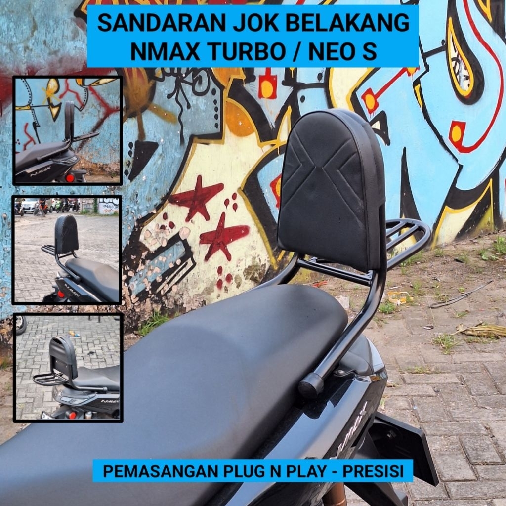 Sandaran Nmax | Sandaran Jok Belakang Nmax Turbo - Nmax Neo S - Nmax 2024 2025 | Backrest Nmax | San