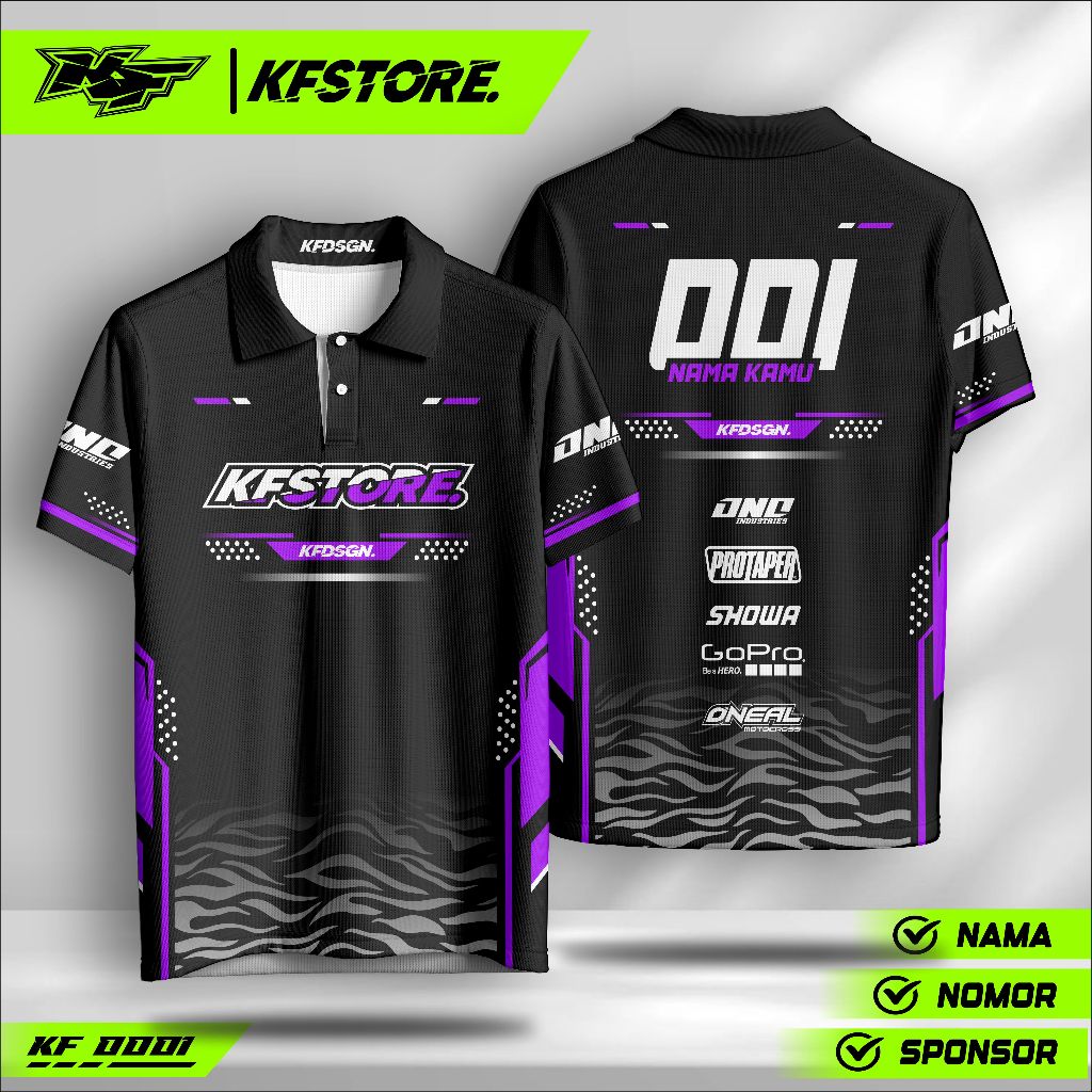 Kaos Jersey Custom Nama – Baju Racing Drag Bike Trail Supermoto | Desain Bebas