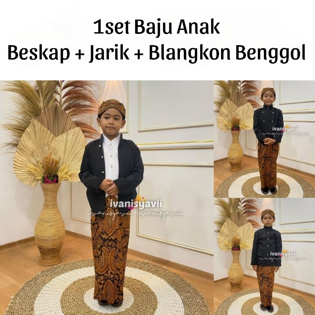 (1set Anak Cowok) Baju Adat - Tradisional | Jogja / Solo / Sunda / Hewes