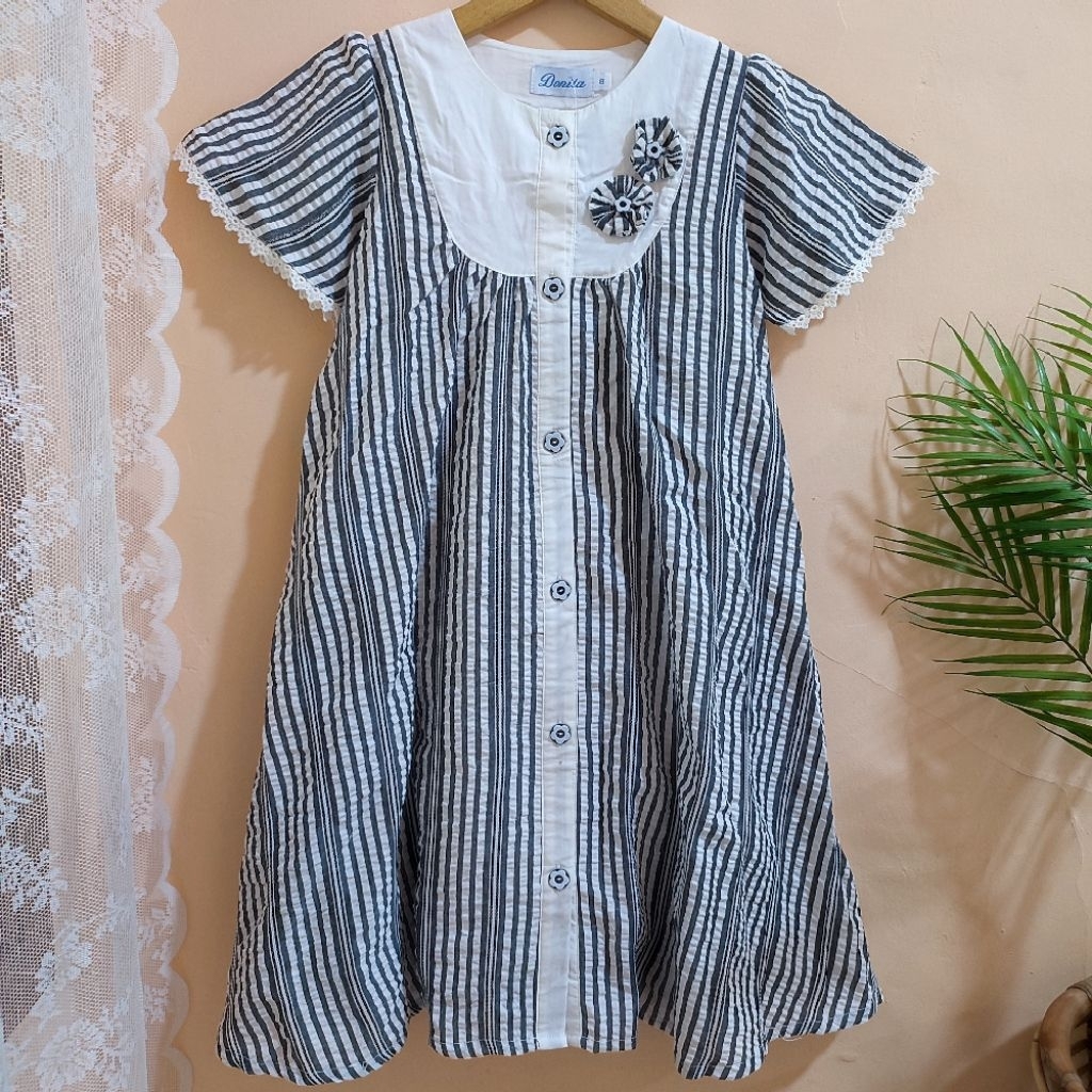 DONITA Size 8 Dress Anak Perempuan Matahari Bahan Katun Donitakids Casual