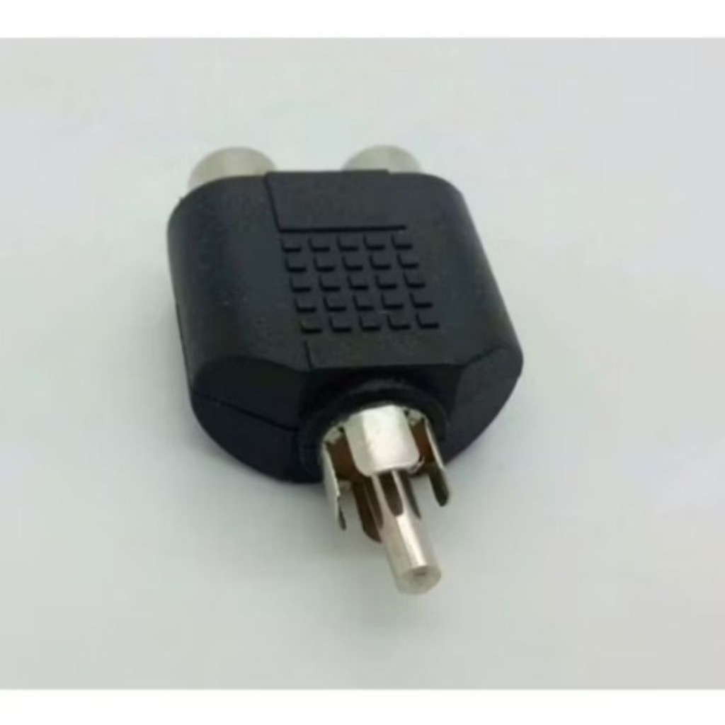 (5pcs) Jack T RCA 2 Soket RCA to 1 RCA / Cabang Audio 1 Keluar 2 Kualitas Bagus