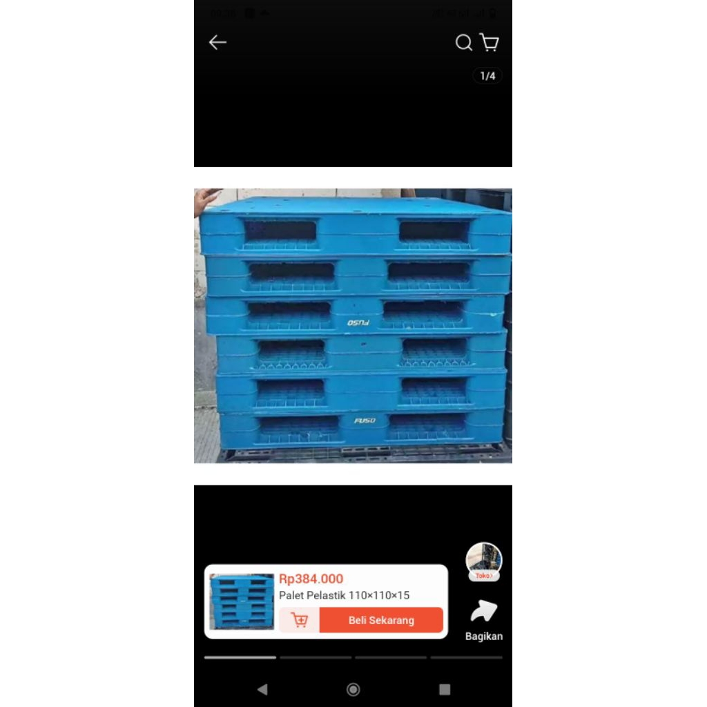 

palet plastik bekas 110x110x15