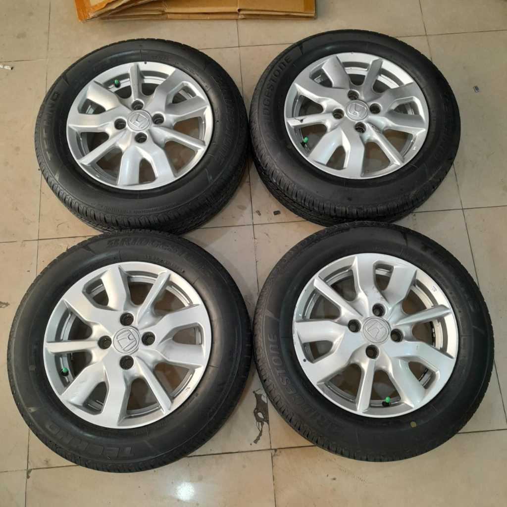 VELG SECOND COPOTAN ORI HONDA BRIO SATYA RING 14 X5 PCD 4X100 + BAN 175/65 R14 NIK.2024