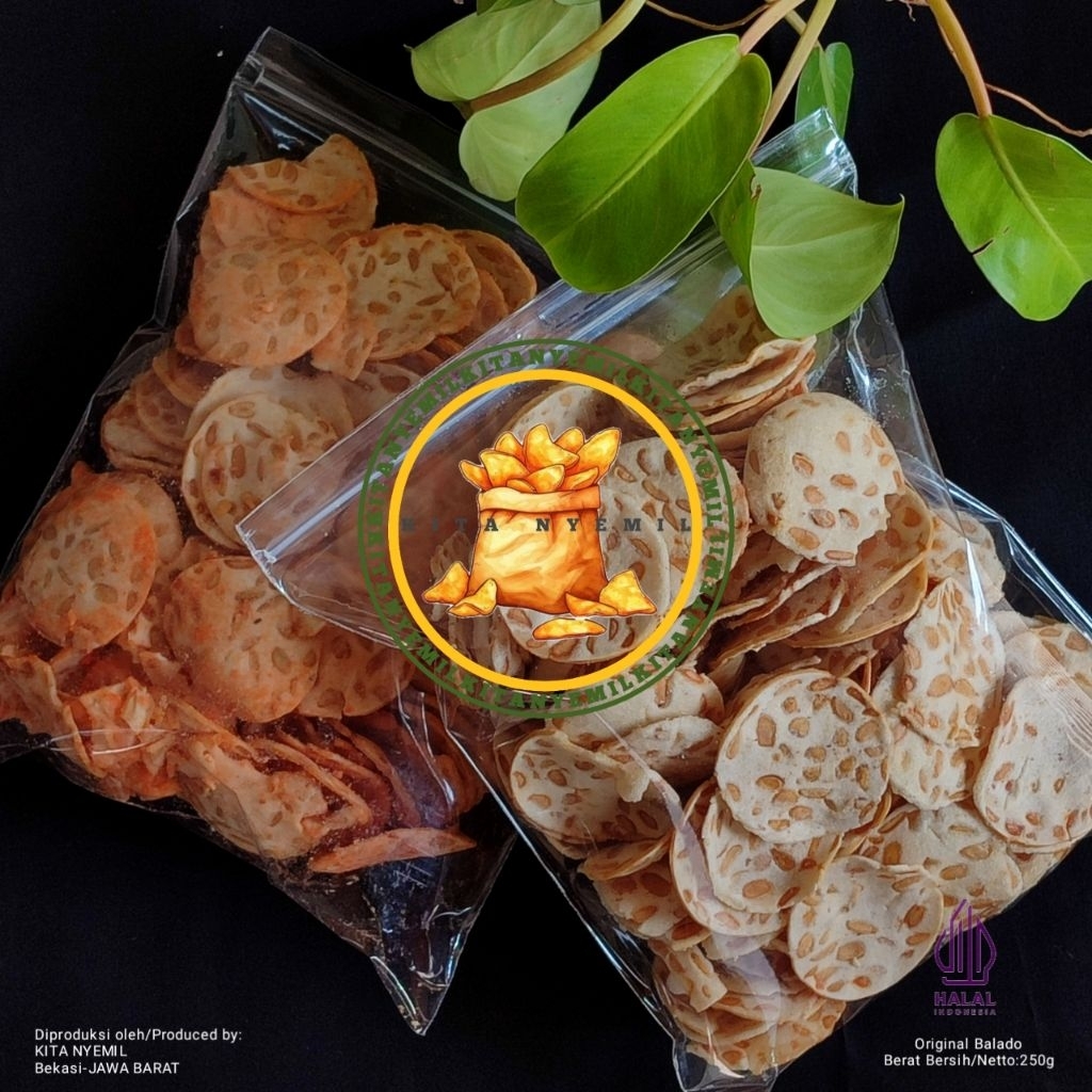 

500gram cemilan jajanan keripik tempe putih enak gurih Original Balado