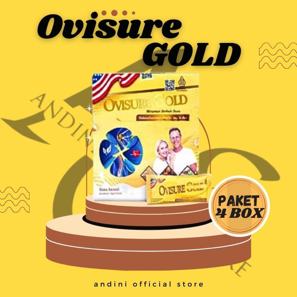 

4BOX OVISURE GOLD MILK SUSU OBAT TULANG DAN SENDI YANG SEHAT 100% ORI
