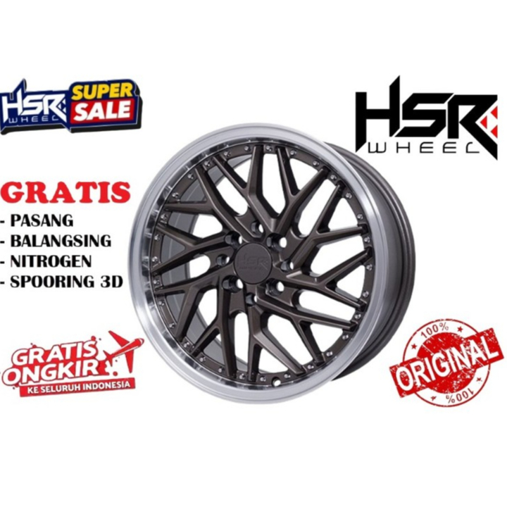 VELG MOBIL RACING R16 HSR SEPULU UNTUK MOBIL BRIO,AVANZA,HONDA JAZZ,HONDA FREED DLL