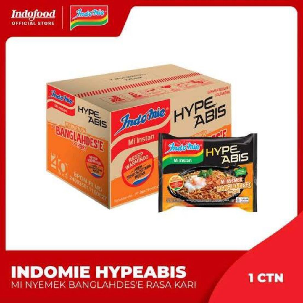 

INDOMIE MIE NYEMEK BANGLADESH RASA KARI 1 DUS 40 PCS