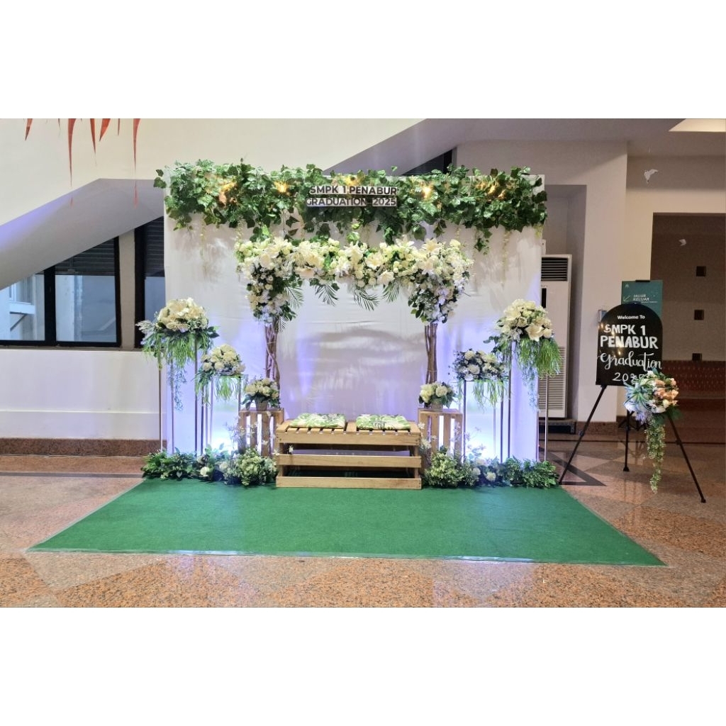 READY DP Sewa Backdrop Dekorasi lamaran, Akad Nikah, Wedding, Engagement