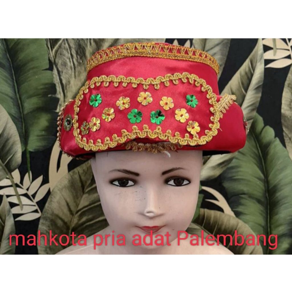 topi adat palembang dewasa dan anak-anak perempuan/laki-laki//Topi khas palembang satuan laki dan pe