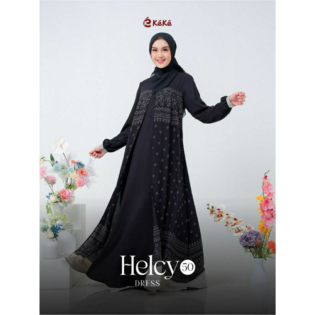 KEKE HELCY 50 BLACK / GAMIS DEWASA KEKE TERBARU