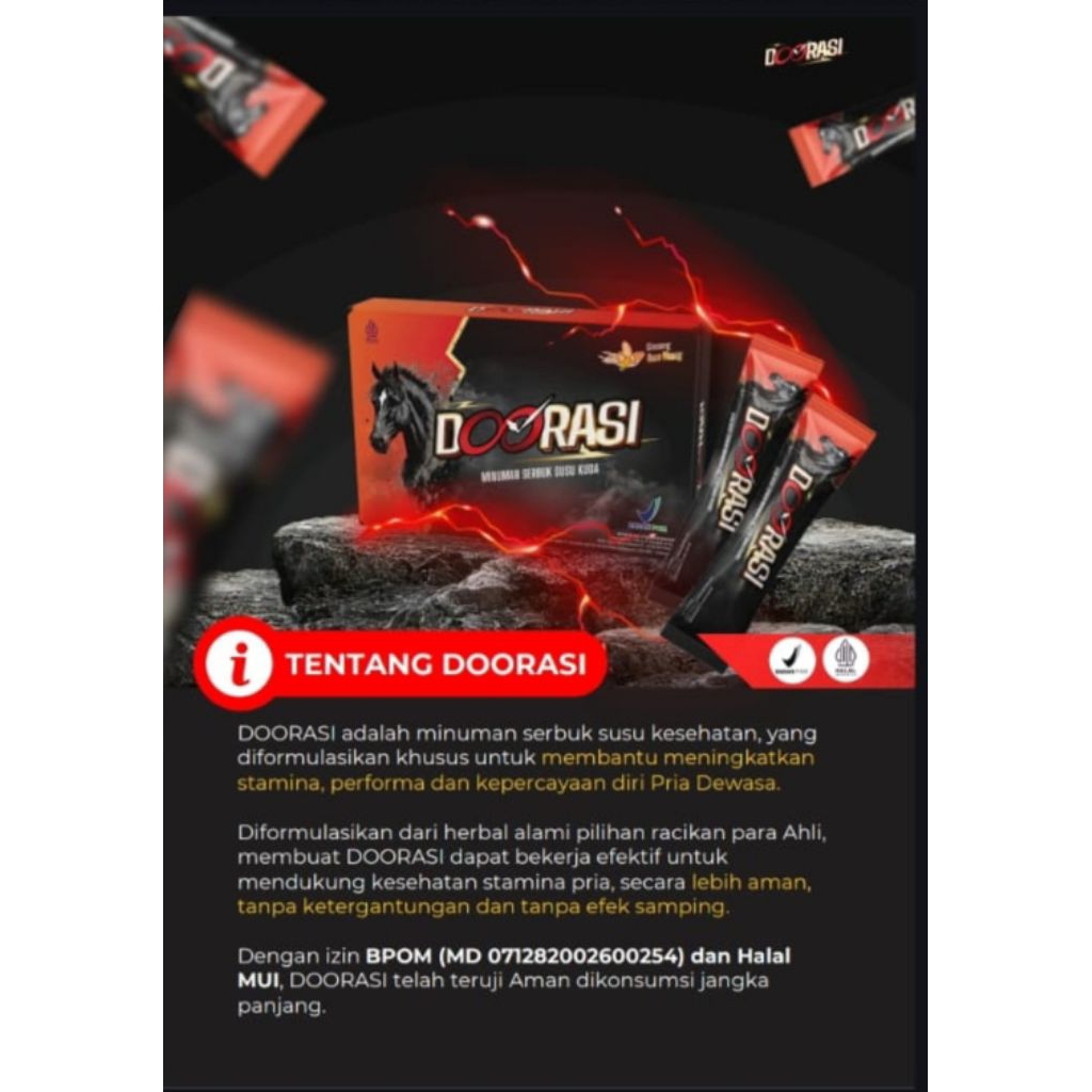 

DOORASI Minuman Serbuk Susu Kuda Liar Plus Ginseng Korea Rasa Pisang(1 Box isi 5 sachet)