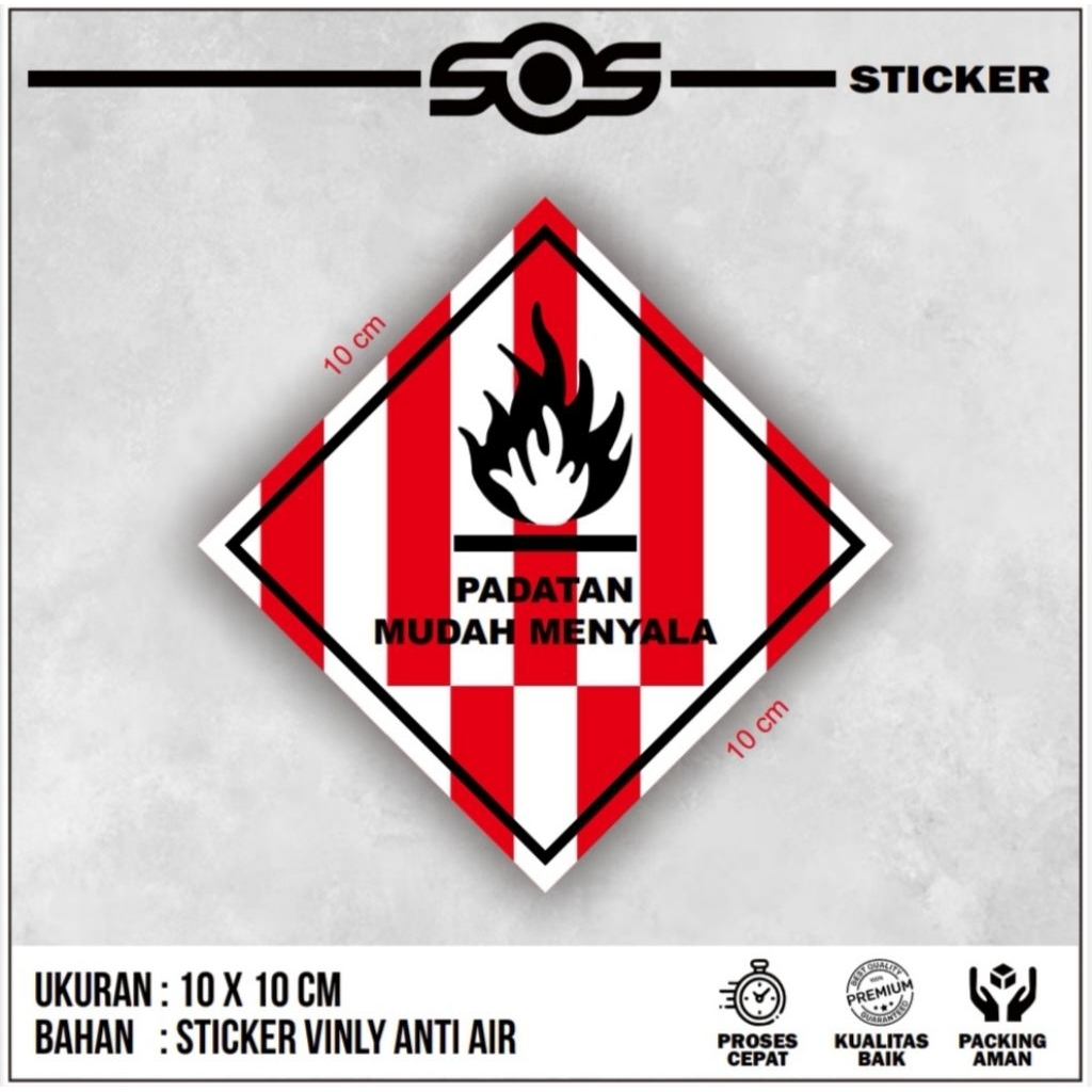 

STICKER SIGN / STICKER TANDA + STICKER LABEL PERINGATAN B3 PADATAN MUDAH MENYALA + STICKER LABEL + STICKER PERINGATAN