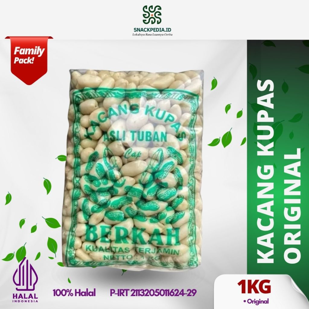 

Kacang Kupas 1kg Cap Tuban Biji Tanah Bersih & Gurih | Kacang Kupas Tuban Original 1 kg – Empuk Gurih, Harga Ekonomis