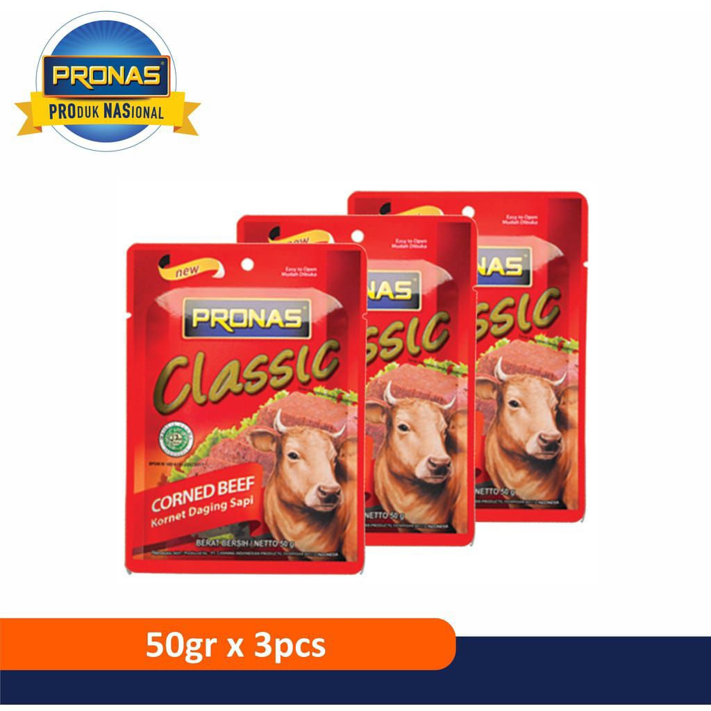 

3PCS Pronas Kornet Sapi Sachet 50gr