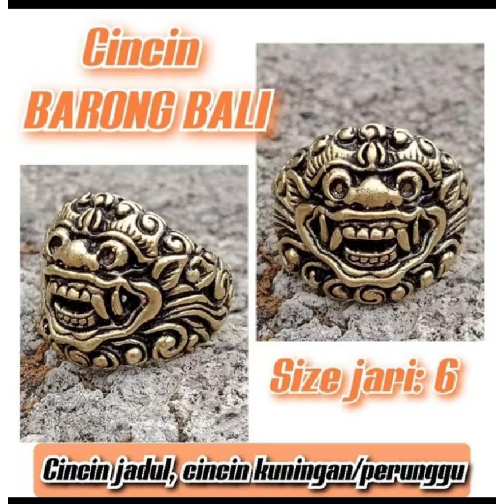 cincin vintage Barong Bali cincin kuno Majapahit cincin karakter.01