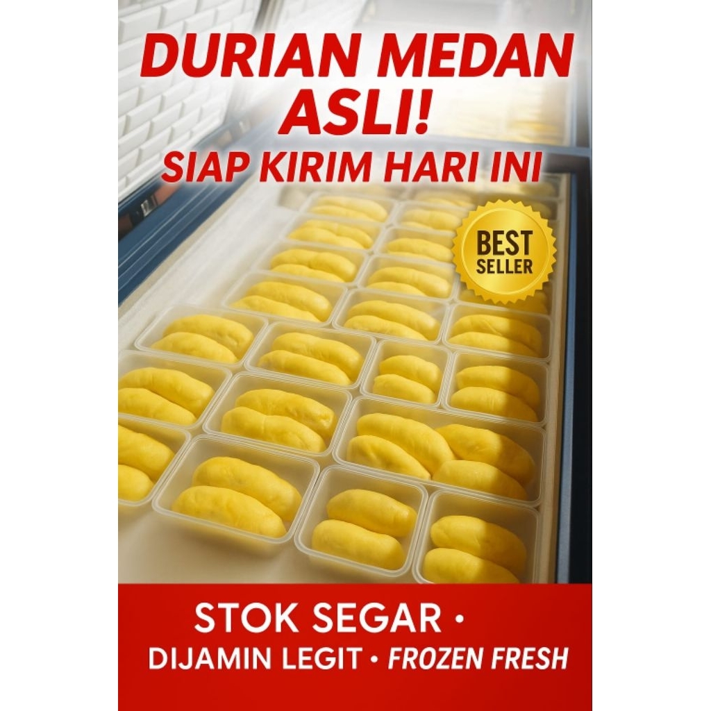 

Durian Kupas Premium Medan/Montong Mentega