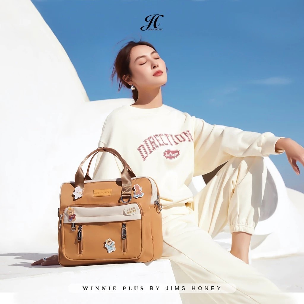 (NEW) JIMS HONEY - Winnie PLUS Bag Sling Bag - Hand Bag Backpack Tas Multifungsi Pria dan Wanita JH-