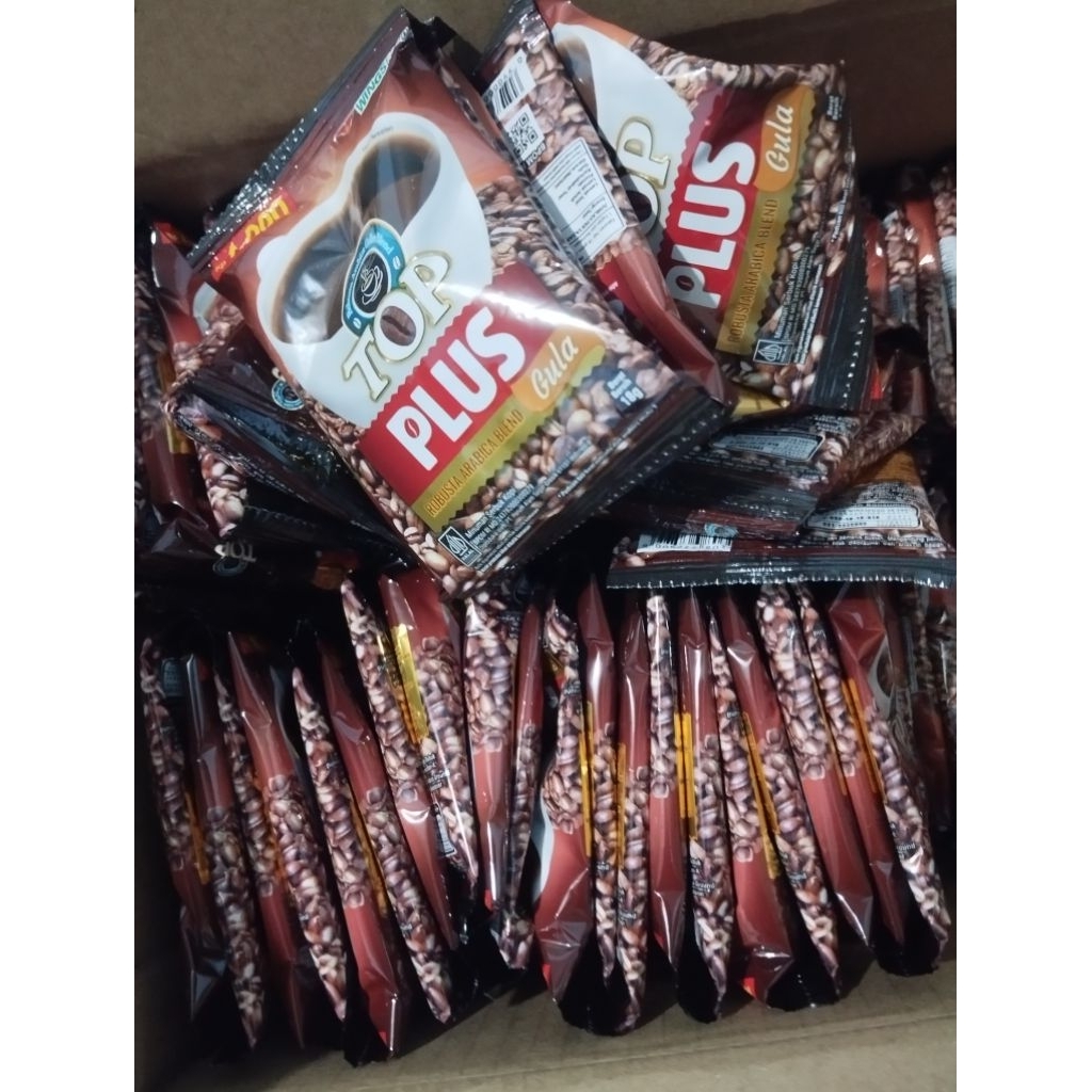 

10pcs Top Kopi plus gula kemasan 18gr