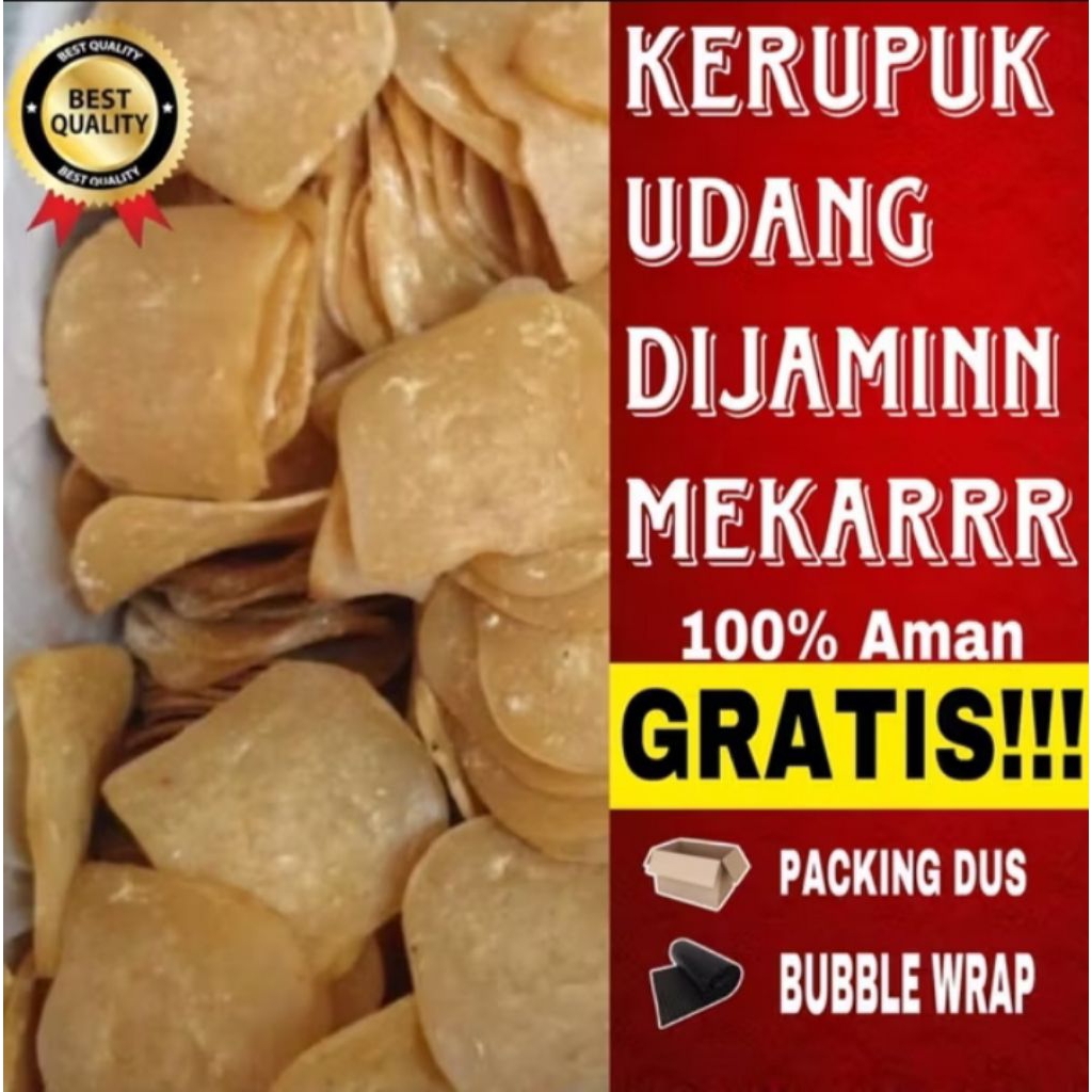 

Kerupuk Udang Mentah Mekar Kualitas Grade A Termurah