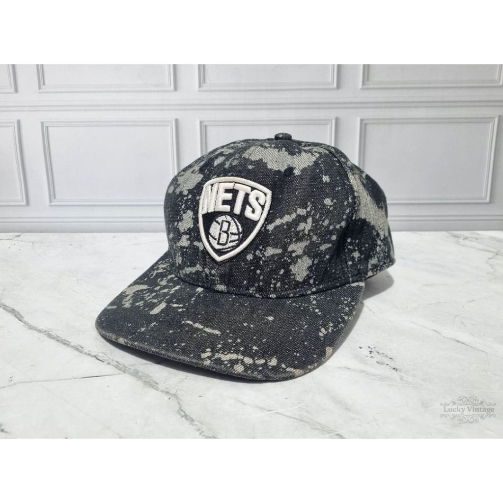 Mitchell And Ness Brooklyn NETS Camo Basketball Hat Cap Hardwood Classics
