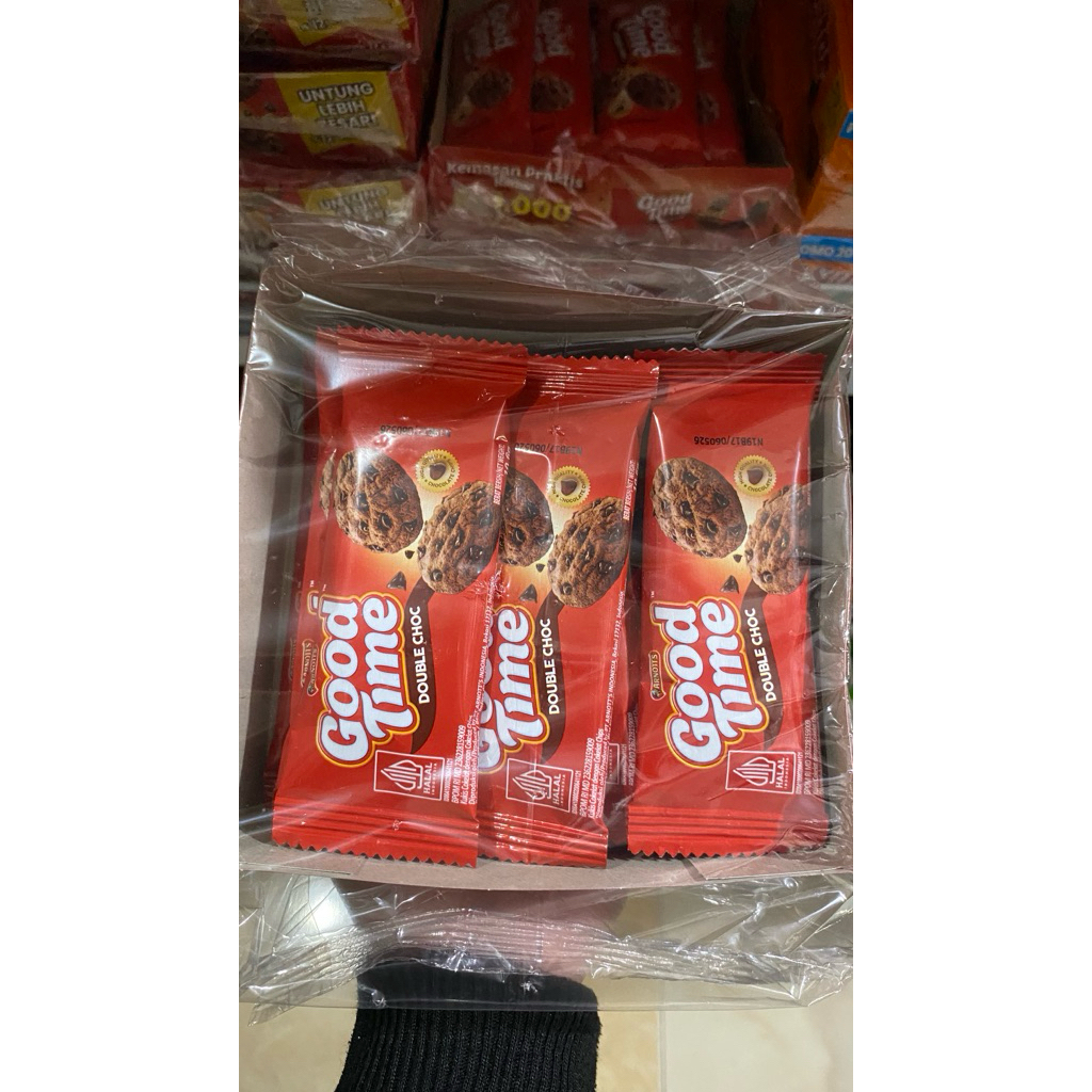 

GOOD TIME isi 12 Sachet Double Choco Cookies Kukis Coklat isi 12 X 10.6Gr
