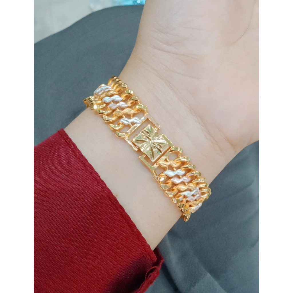 Gelang Rantai Dewasa Kekinian /Gelang Rantai Terbaru/Gelang Mirip Emas Asli