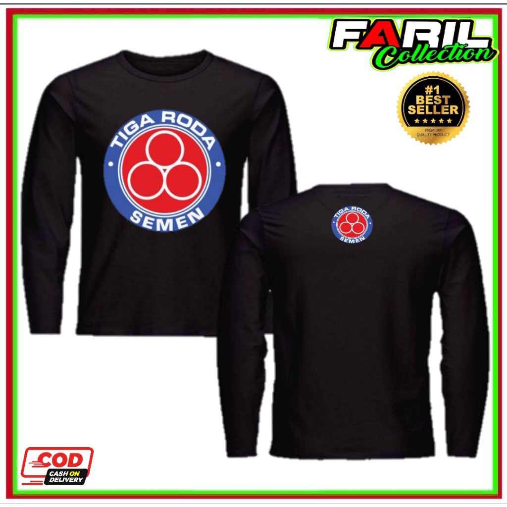 Baju Kaos T-Shirt SEMEN TIGA RODA Cotton 30s Ukuran Dewasa