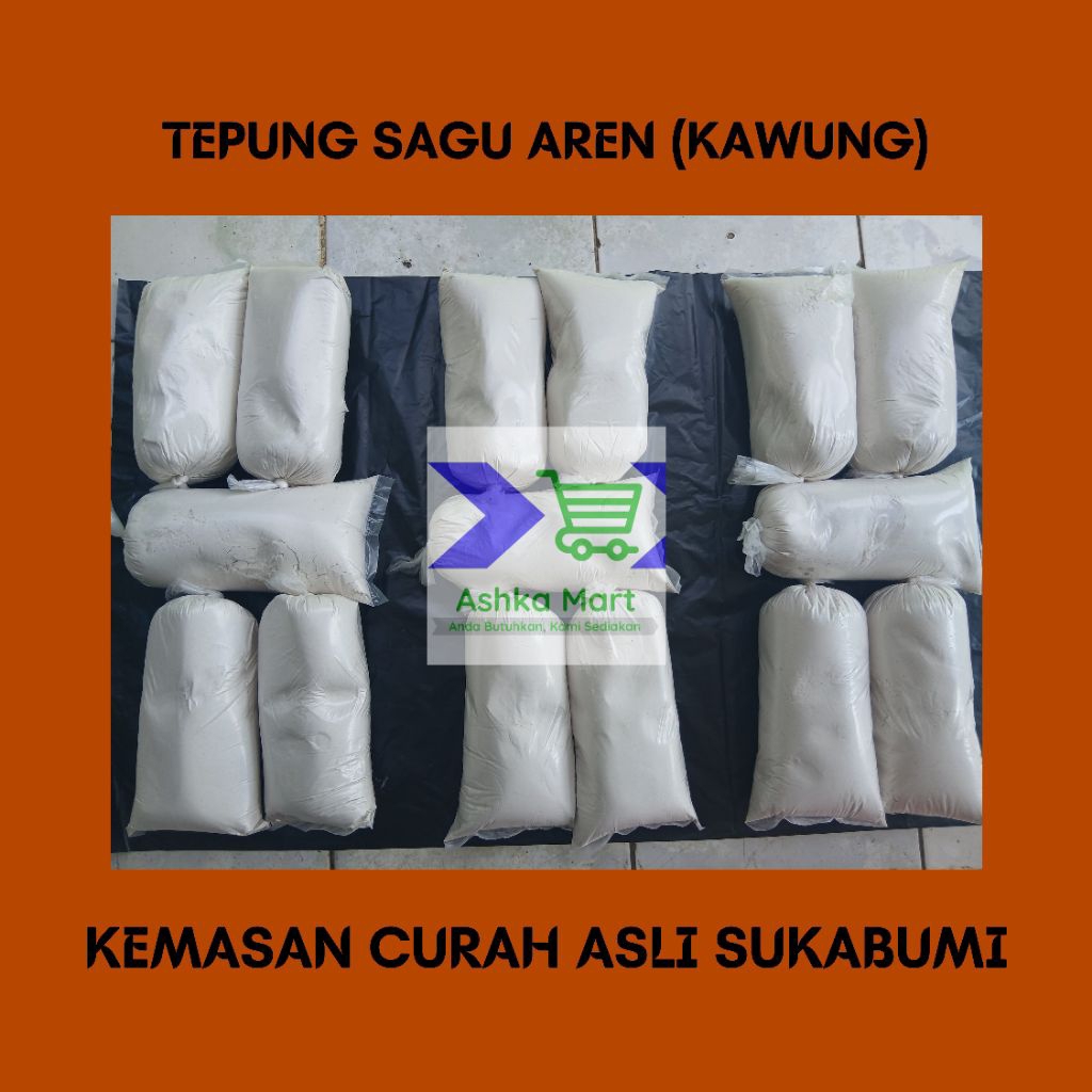 

Tepung Sagu Aren Asli Pabrikan Sukabumi (Aci Kawung) Kemasan 1 kg