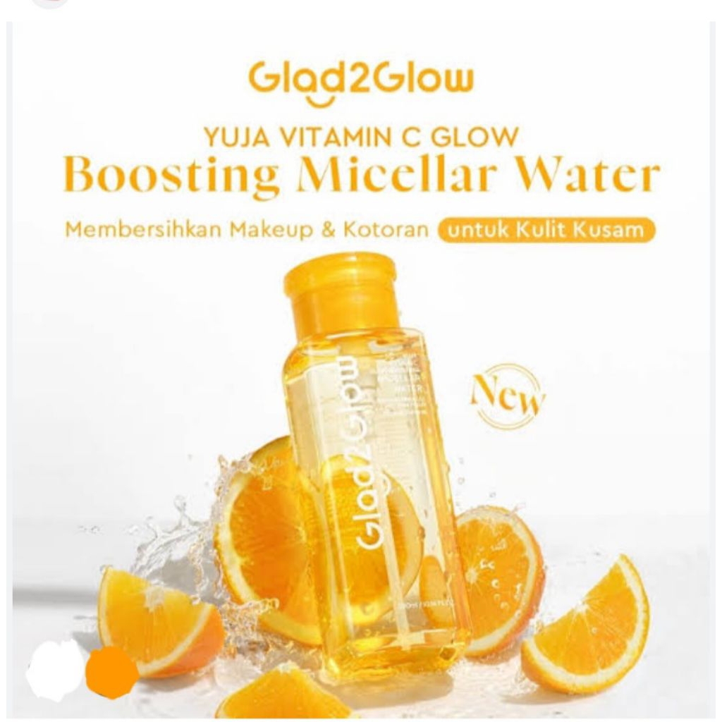 Glad2Glow Yuja Vitamin D Glow Boosting Micellar Water