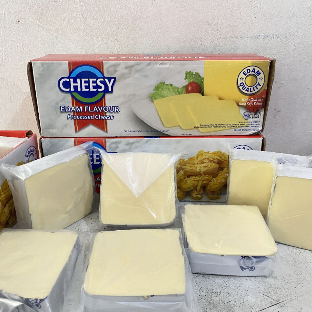 

Cheesy keju edam potongan -+190 gram | keju edam cheesy | keju edam