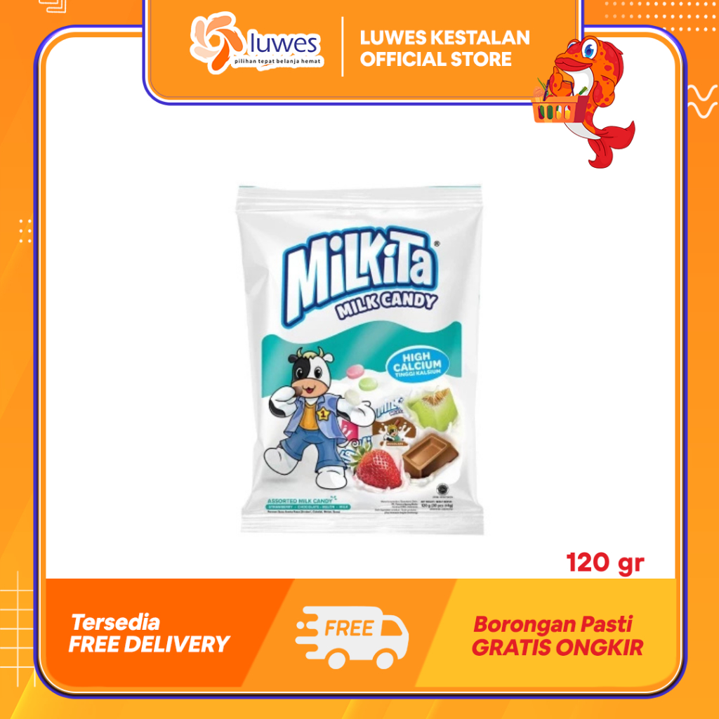

Milkita Milk Permen 120gr Strawberry / Melon / Chocolate Permen Yang Terbuat Dari Susu Asli