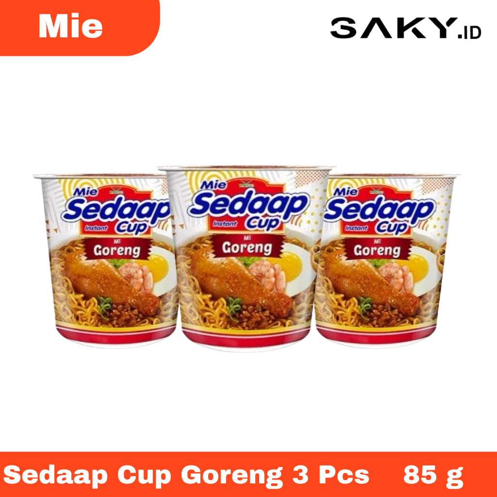 

Paket HEMAT Sedaap Mie Instant Cup Goreng 3 Pcs