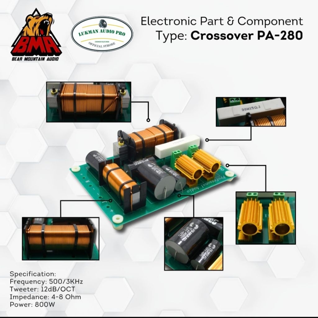 Crossover PA-280 BMA Original / Crossover Pasif 2 way