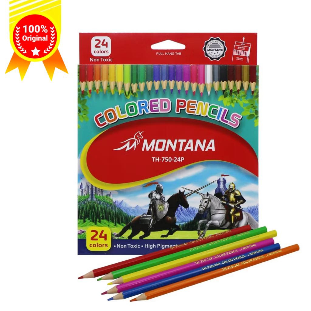 

Pensil Warna MONTANA 24 Colored Pencils Hight Pigments Non Toxic / Th-750-24p