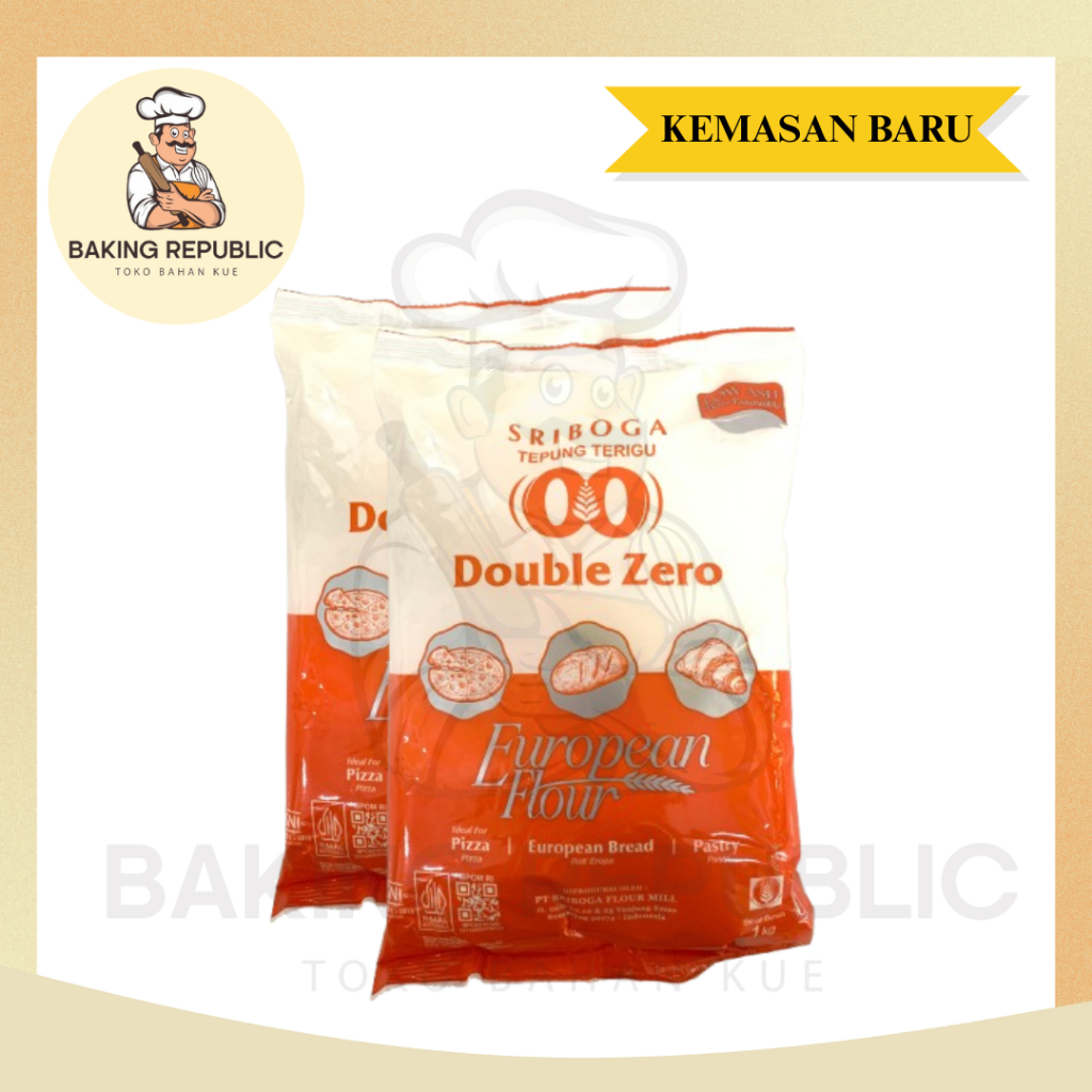 

SRIBOGA | TEPUNG DOUBLE ZERO | 1 KG | KEMASAN PABRIK