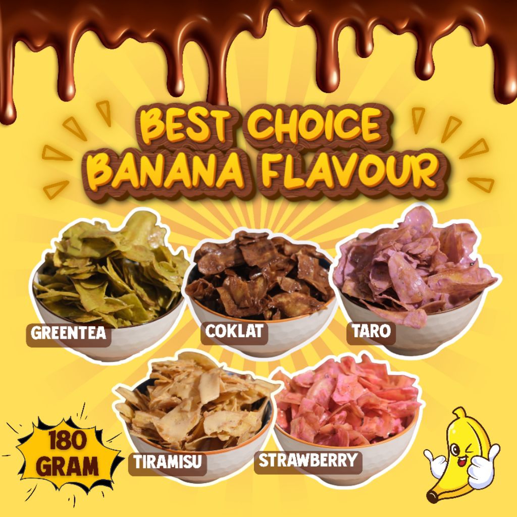 

KERIPIK PISANG COKELAT LUMER | 180 GRAM keripik Makanan