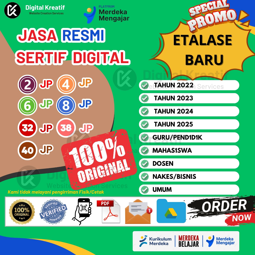 E-SERTIFIKAT WEBINAR JP | TERMURAH |