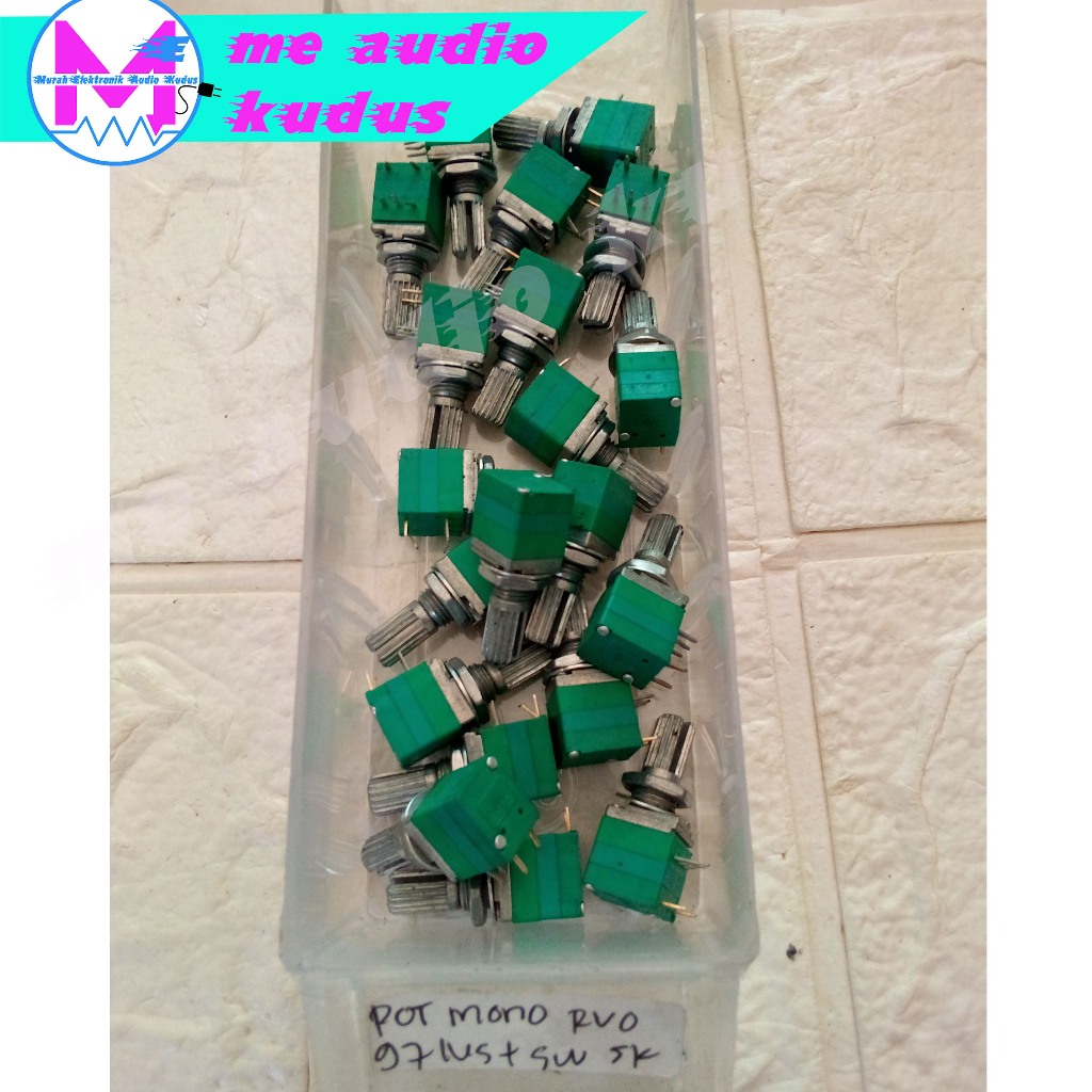 POTENSIO MONO RV097NS+SW 5K 5PIN/ KAKI