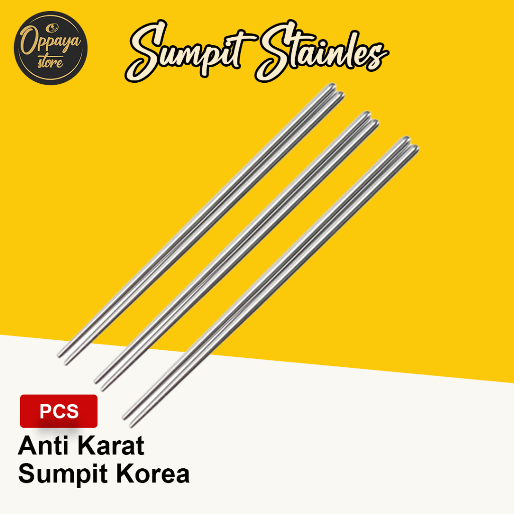 Sumpit Stainless Makan Korea Sumpit Korea Stainless (Bulat)