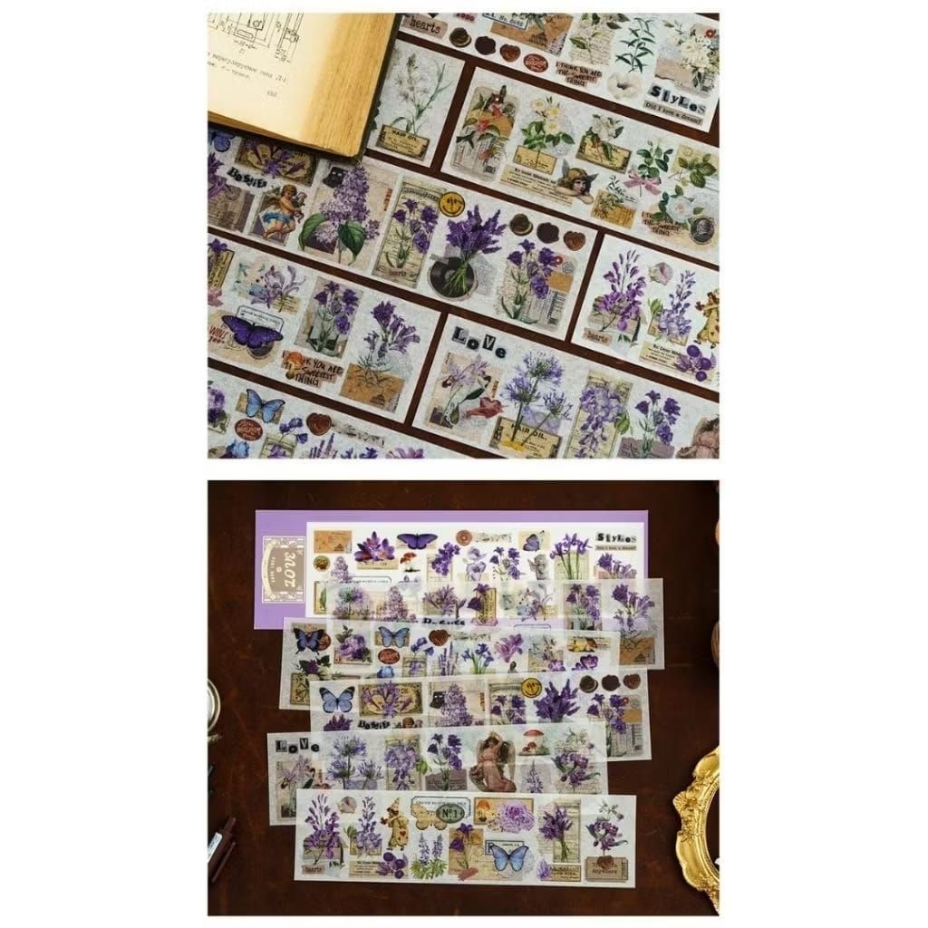 

6 PCS AESTHETIC, VINTAGE DIARY DECO STICKERS