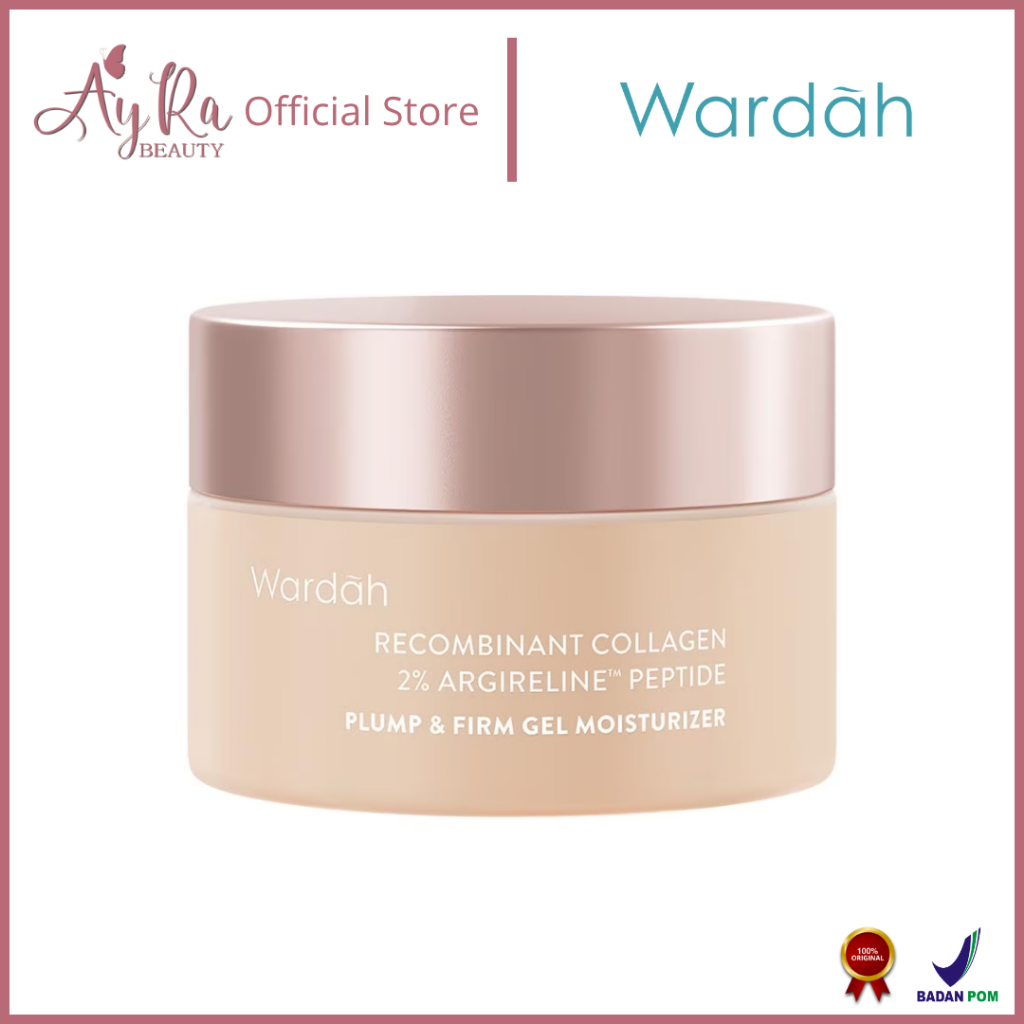 AyRa Beauty - Wardah Plump & Firm Recombinant Collagen + 2% Argireline Peptide Gel Moisturizer 30g -