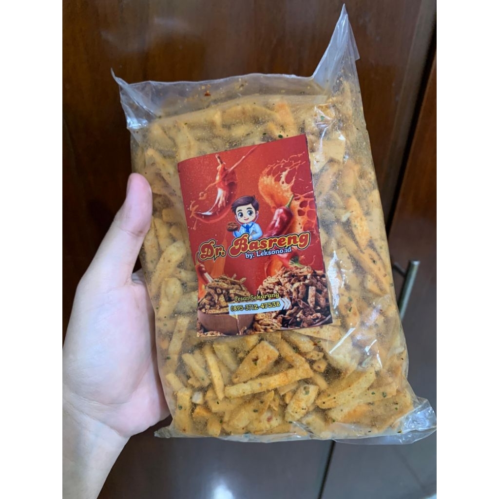 

Basreng chili oil kemasan 250gram