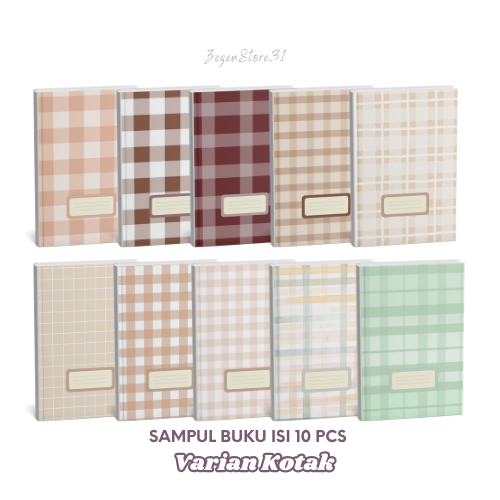 

(ISI 10) KOTAK SAMPUL BUKU AESTETHIC UKURAN SIDU/BIGBOSS