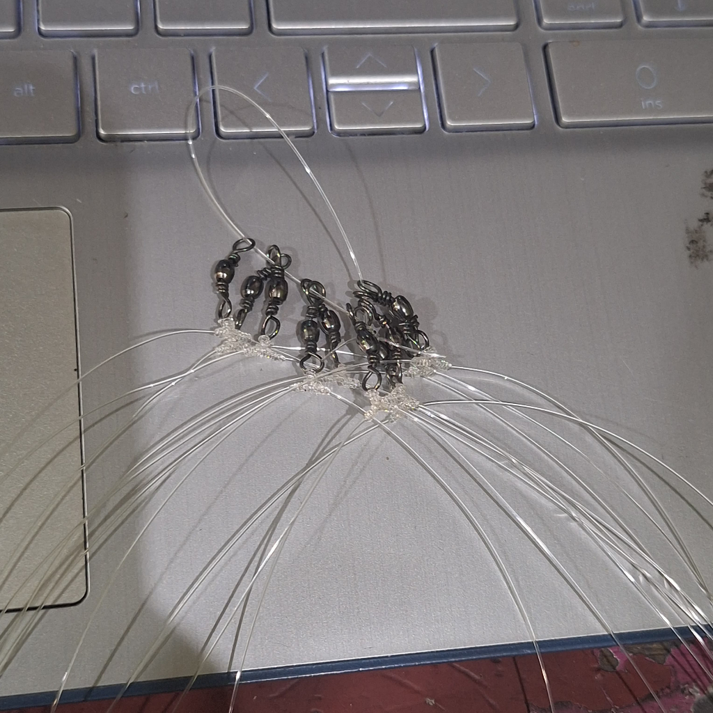 Rangkian pancing ikan mas cabang 2 tanpa kail