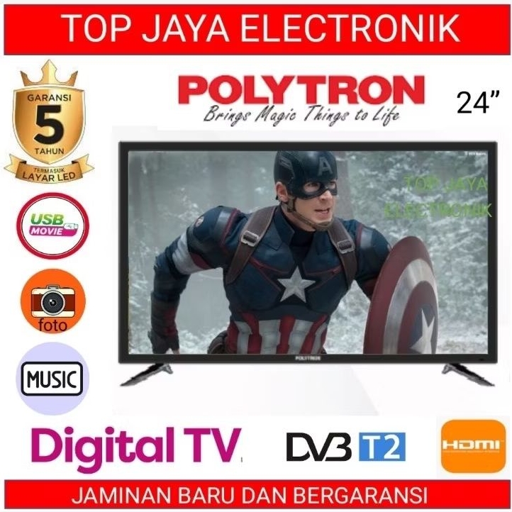 DIGITAL TV 24 INCH POLYTRON/DIGITAL TV POLYTRON 24 INCH NEW SERIES