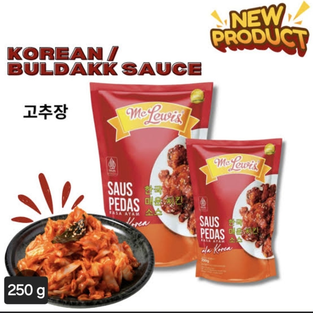

Mc Lewis Saus Pedas Rasa Ayam Ala Korea 250g / Ayam Saus Korea