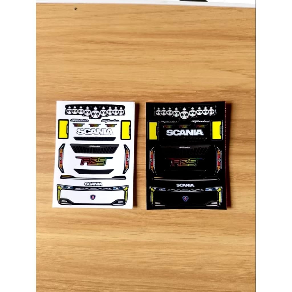 stiker headlamp SKYLENDER R25, untuk miniatur bus RKC